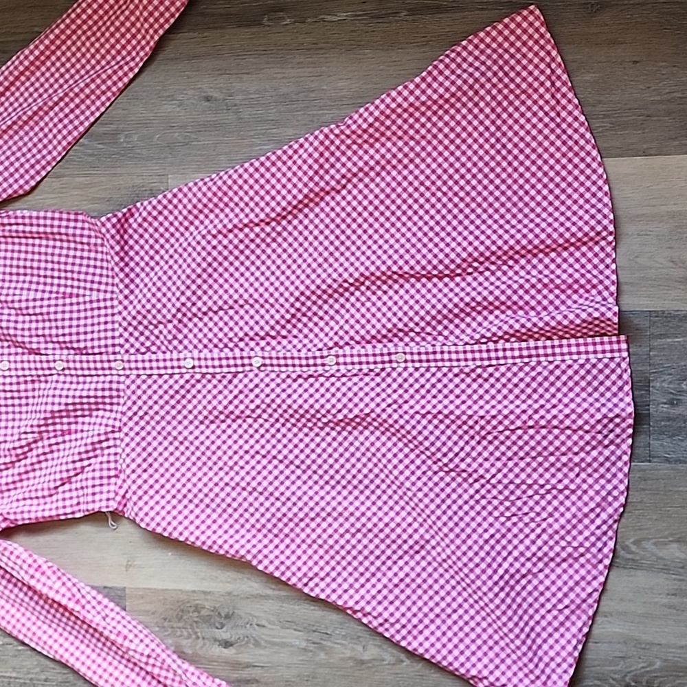 Lauren Ralph Lauren Pink Checkered Long Sleeve Dress - Picture 4 of 16